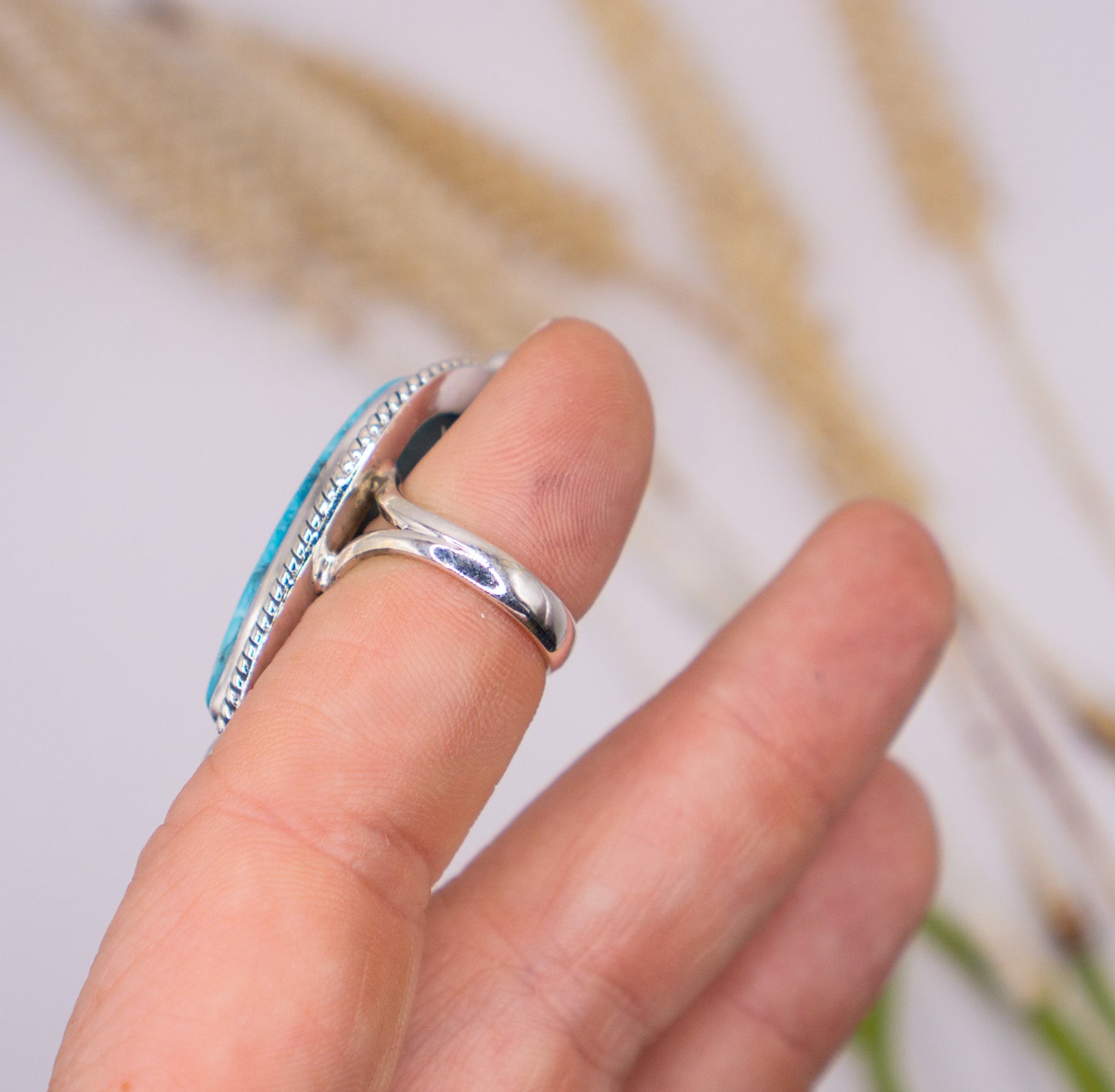 Gorgeous Navajo Inspired Mohave Turquoise - all size 4.5 - Choose Your Stone