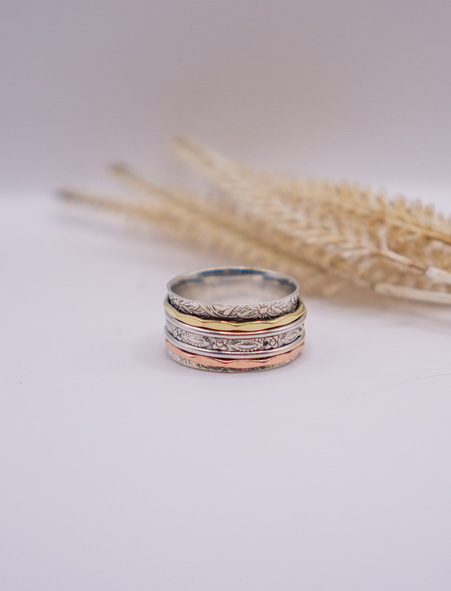 Mixed Metal Spinner Ring