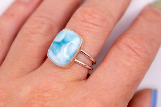 Rectangle Larimar - Size 9.75