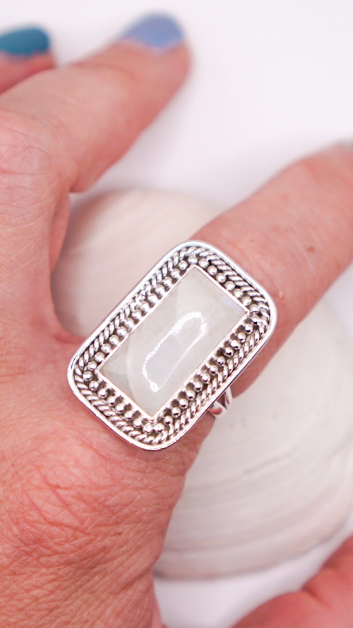 Rectangle Moonstone - Size 10