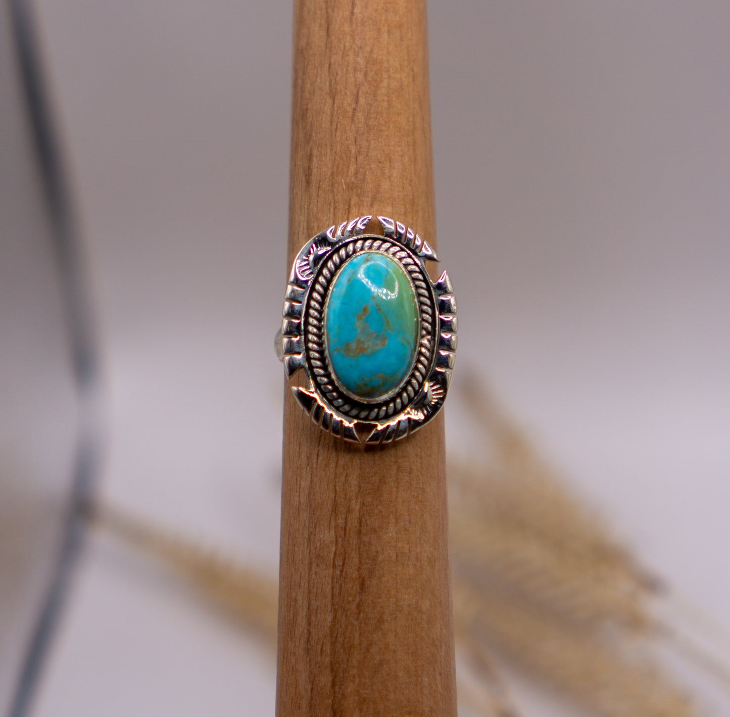 Western Style Kingman Mohave Turquoise - Size 7