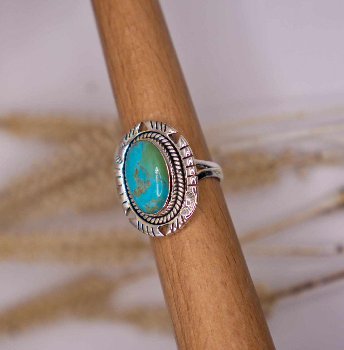 Western Style Kingman Mohave Turquoise - Size 7