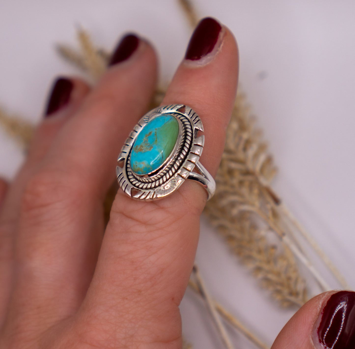 Western Style Kingman Mohave Turquoise - Size 7