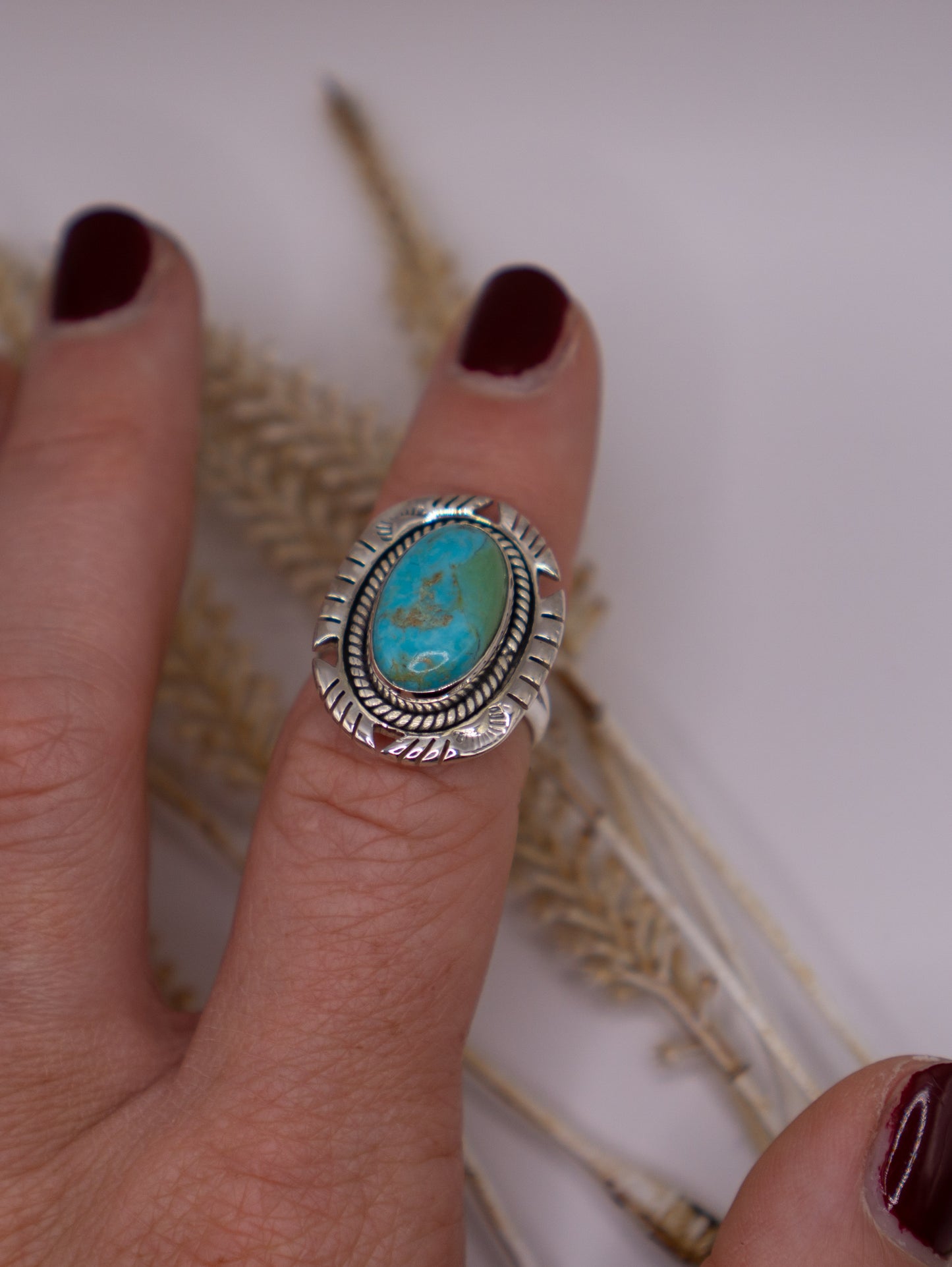 Western Style Kingman Mohave Turquoise - Size 7