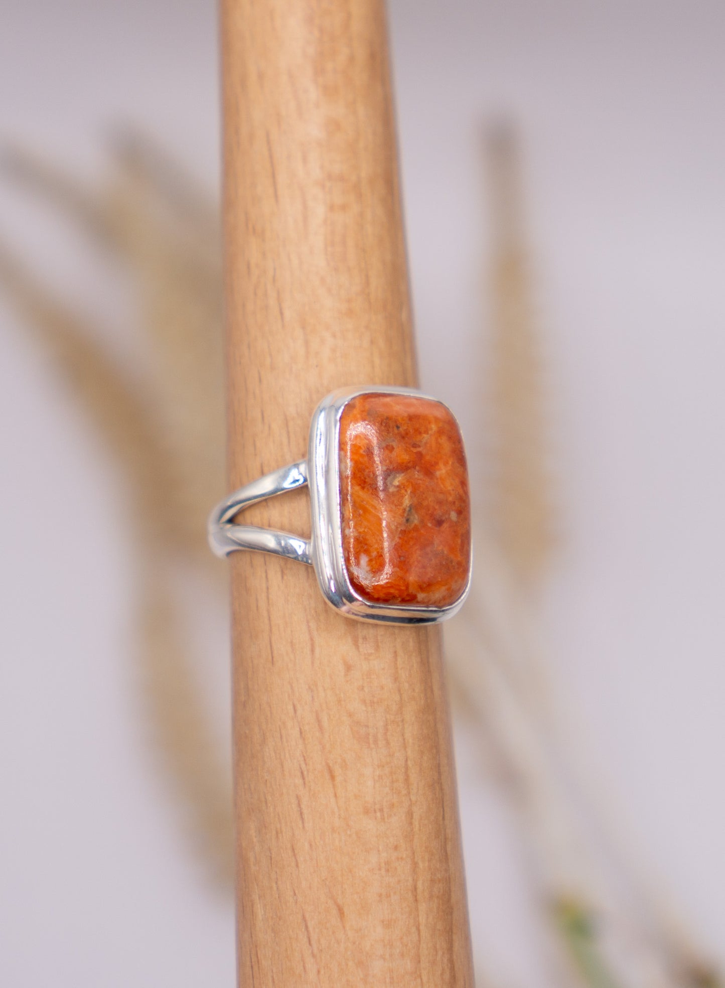 Rectangular Red Turquoise Size 7.5