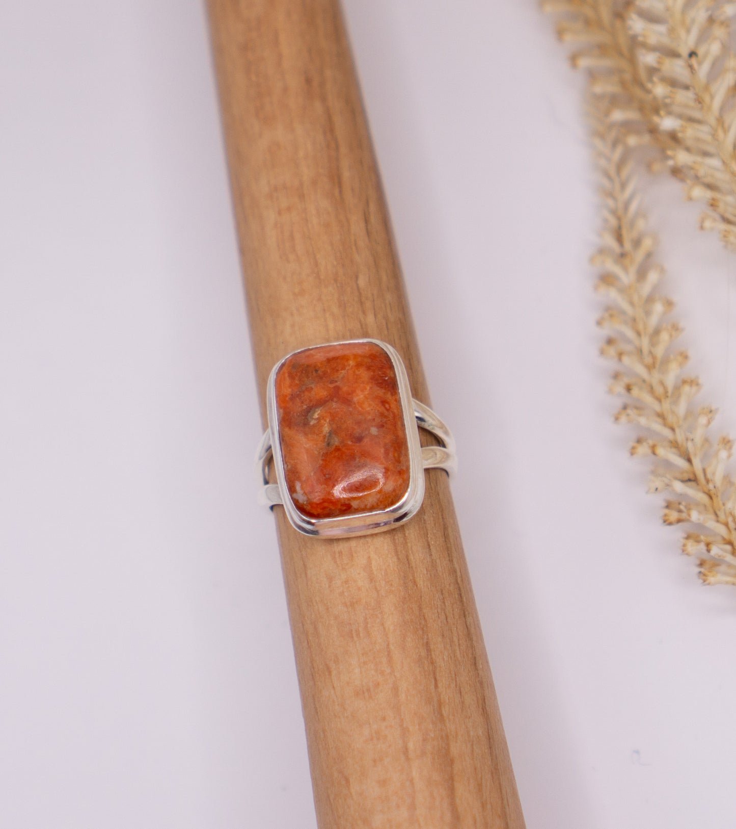 Rectangular Red Turquoise Size 7.5