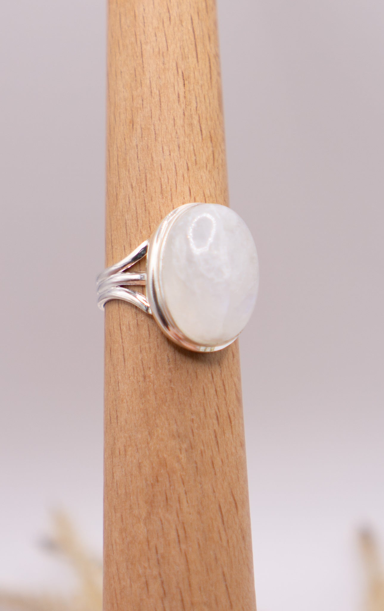 Oval Moonstone Ring Size 7