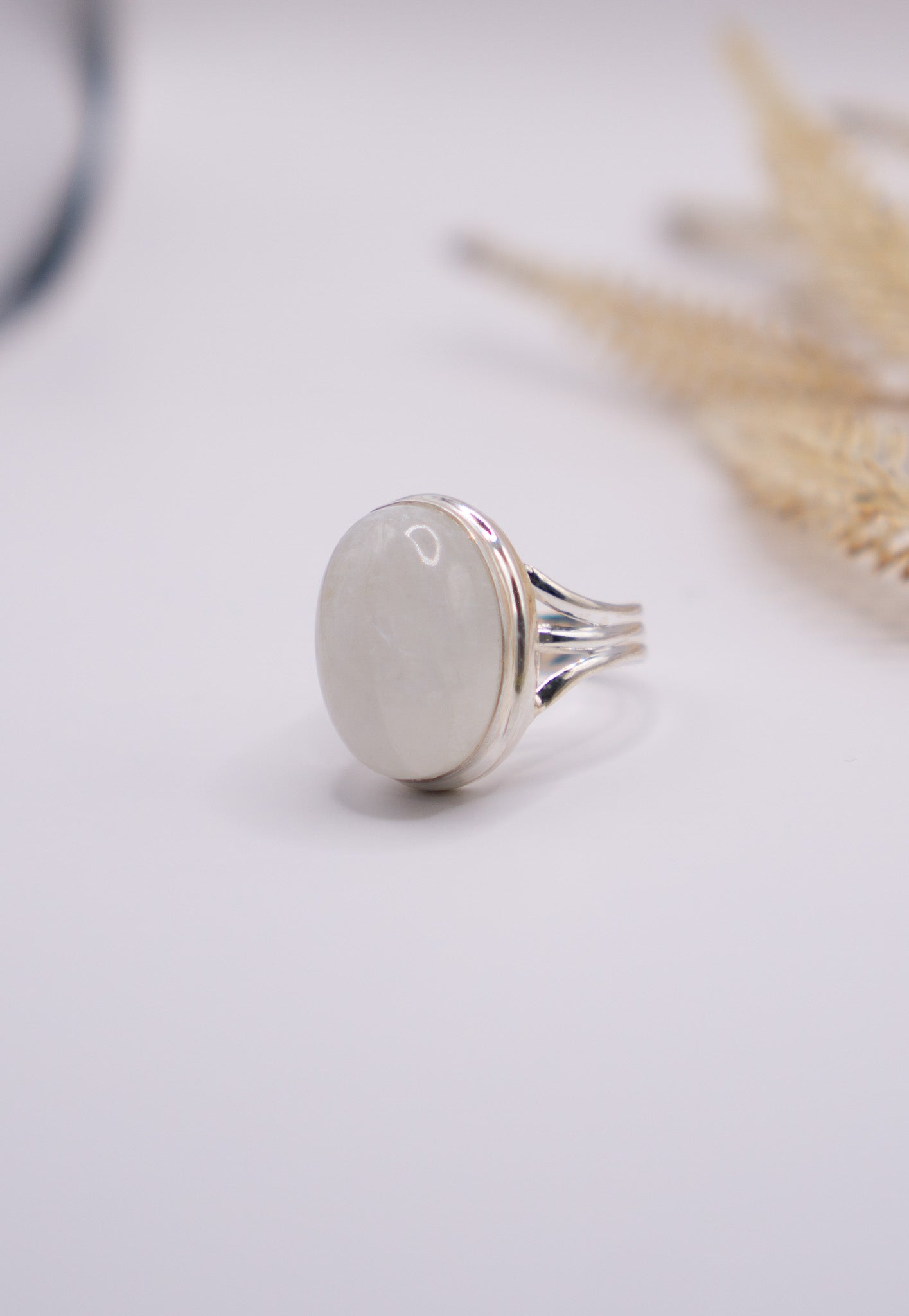 Oval Moonstone Ring Size 7