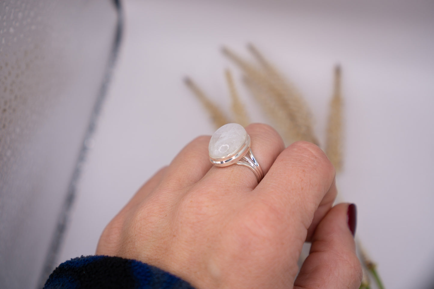Oval Moonstone Ring Size 7