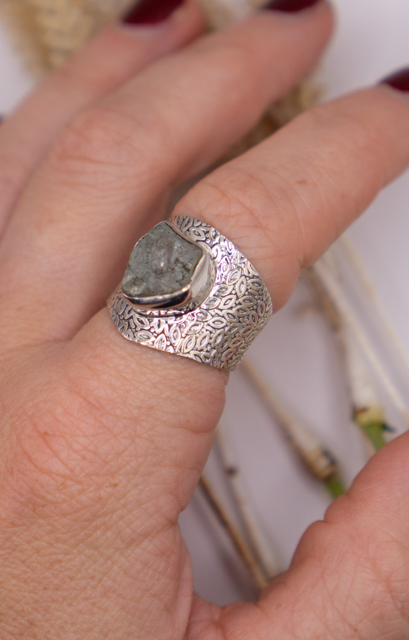 Druzy Aquamarine - Size 9