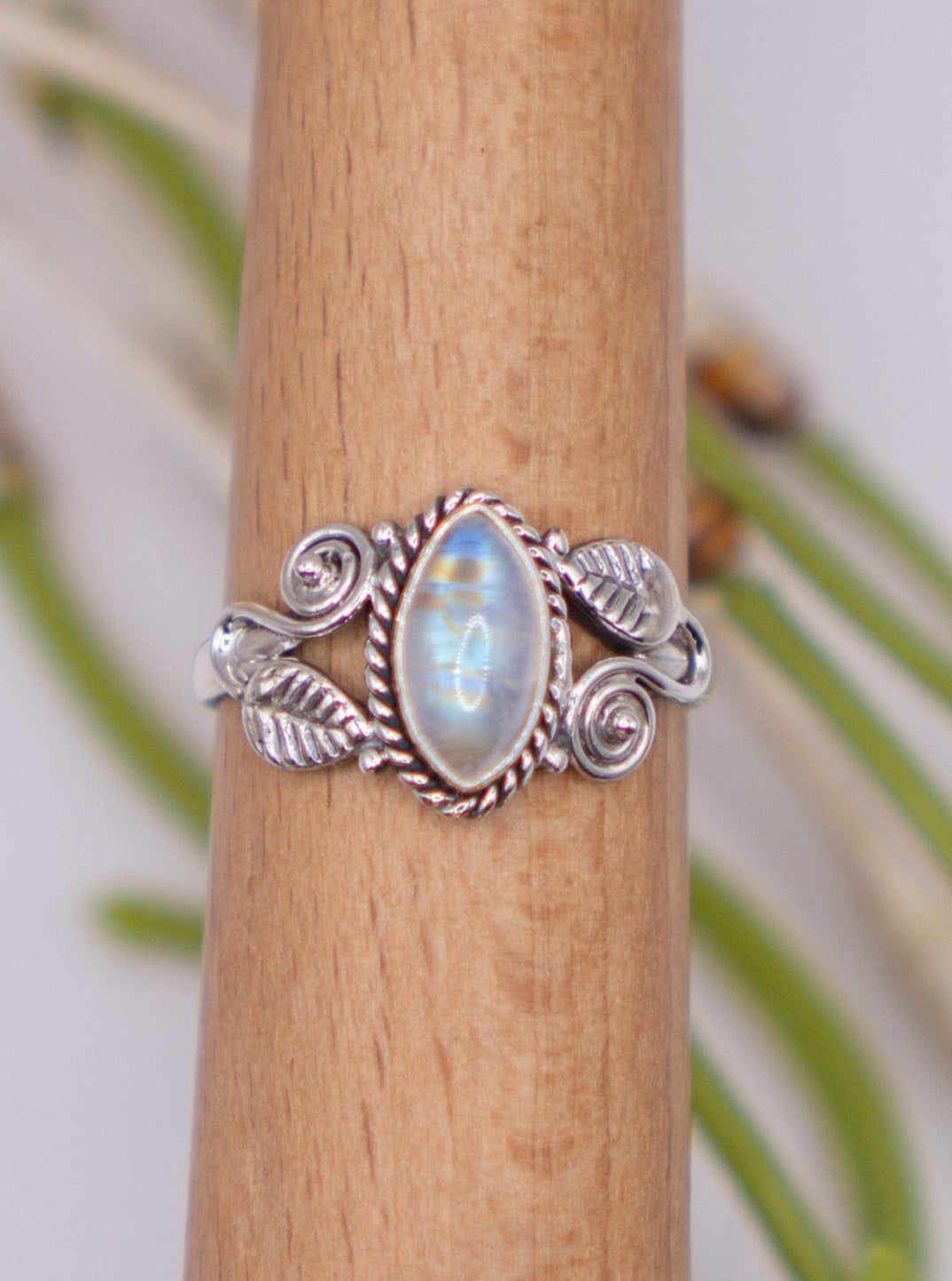 Nature Inspired Marquise Moonstone  - Size 7.5