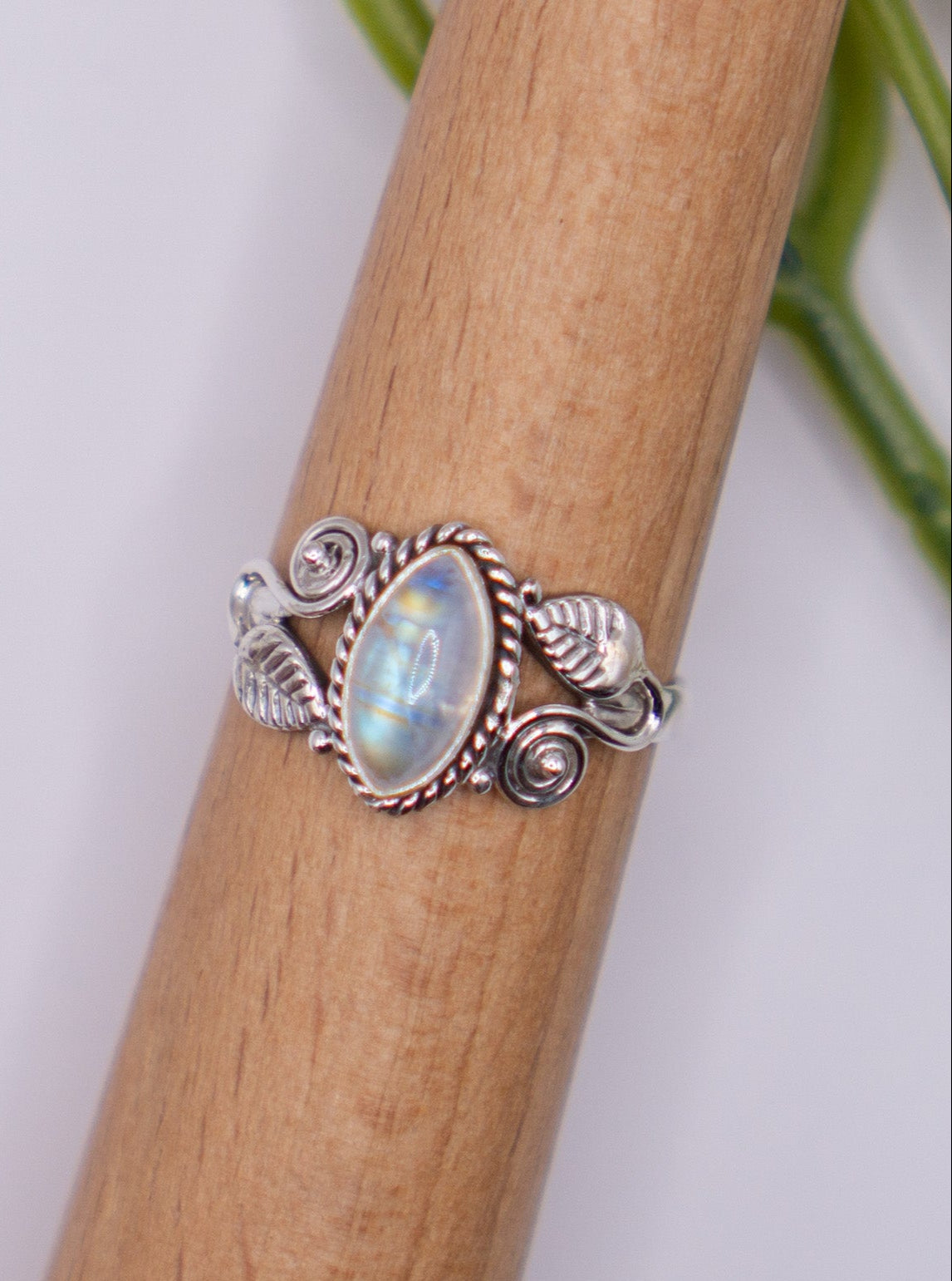 Nature Inspired Marquise Moonstone  - Size 7.5