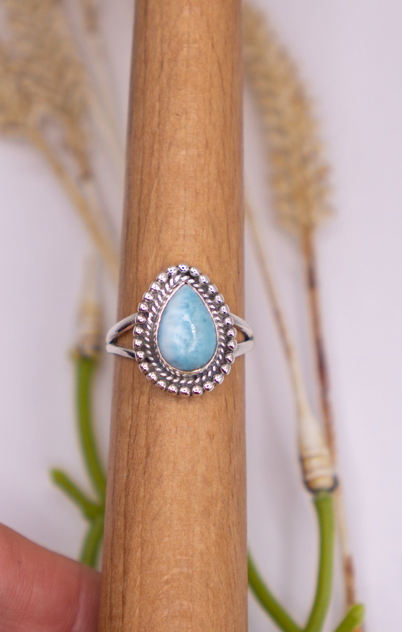 Teardrop Larimar - Size 8
