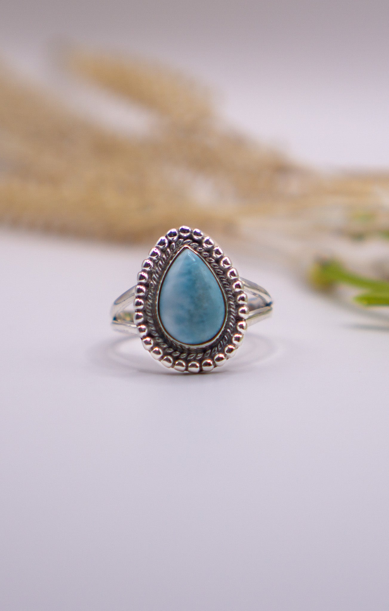 Teardrop Larimar - Size 8