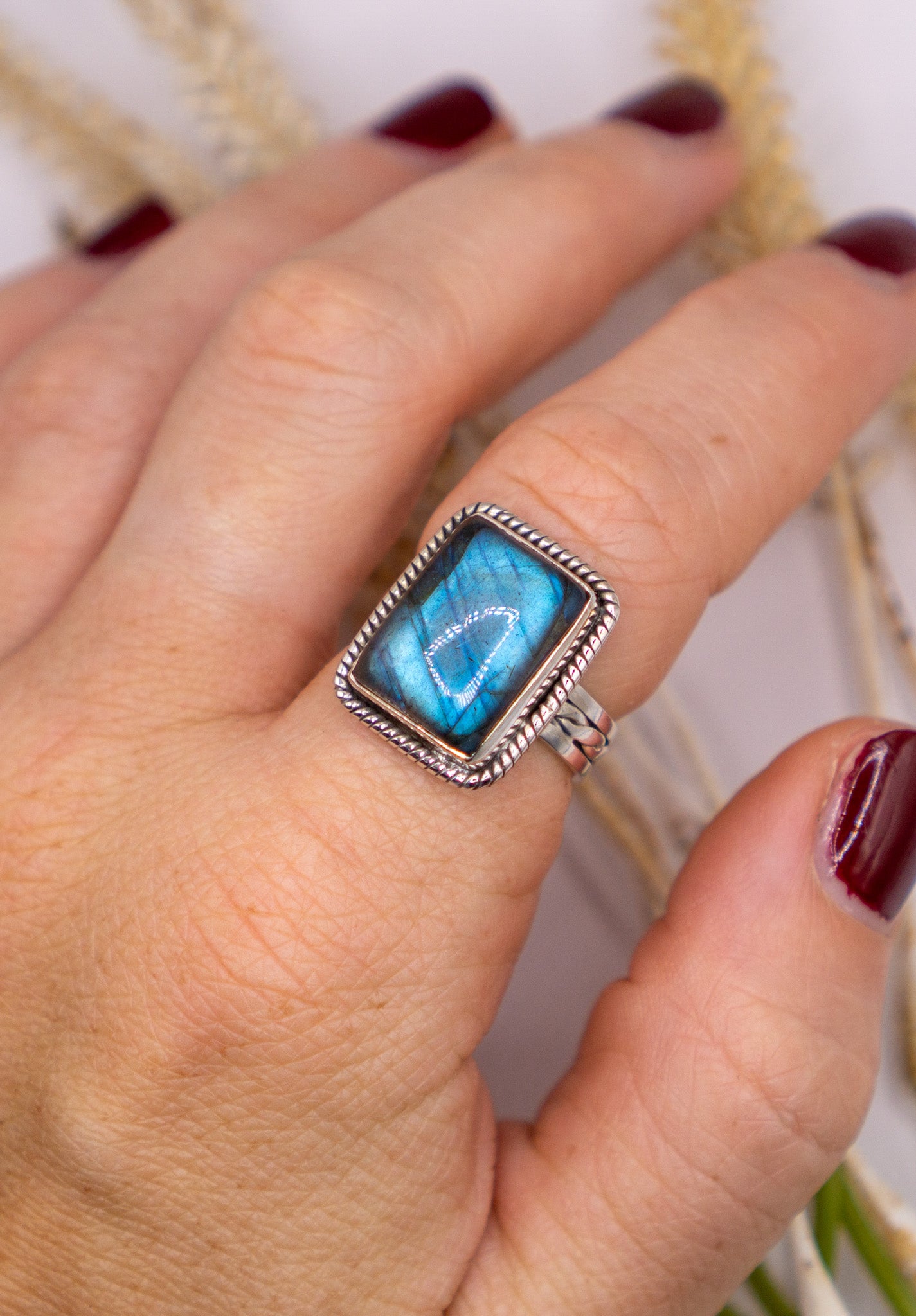 Rectangular Labradorite size 8.5