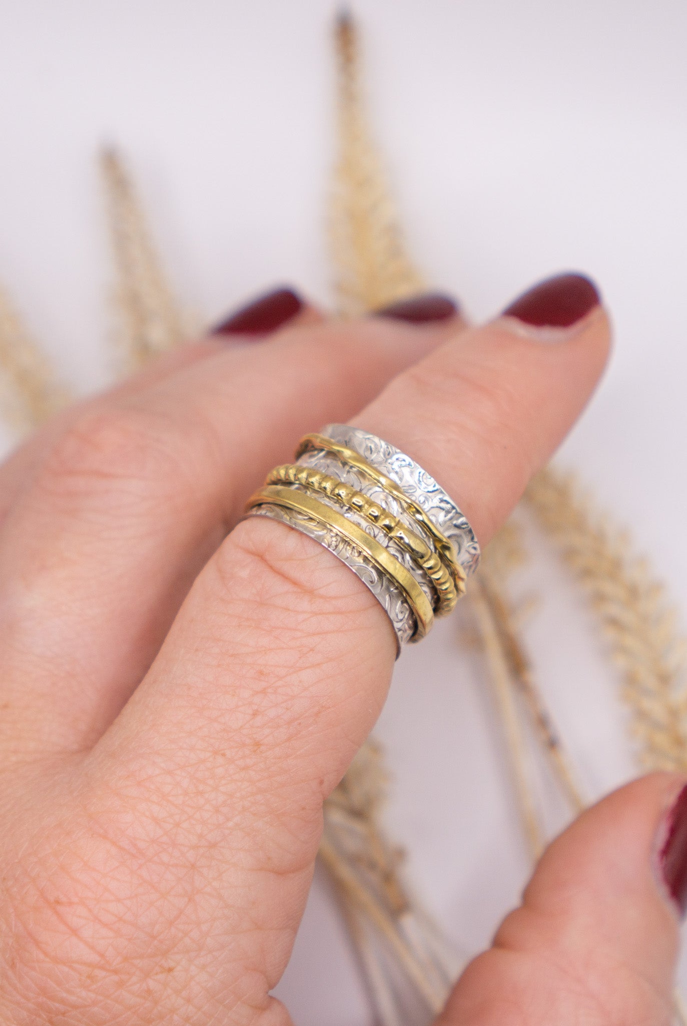 Brass Mixed Metal Spinner Ring