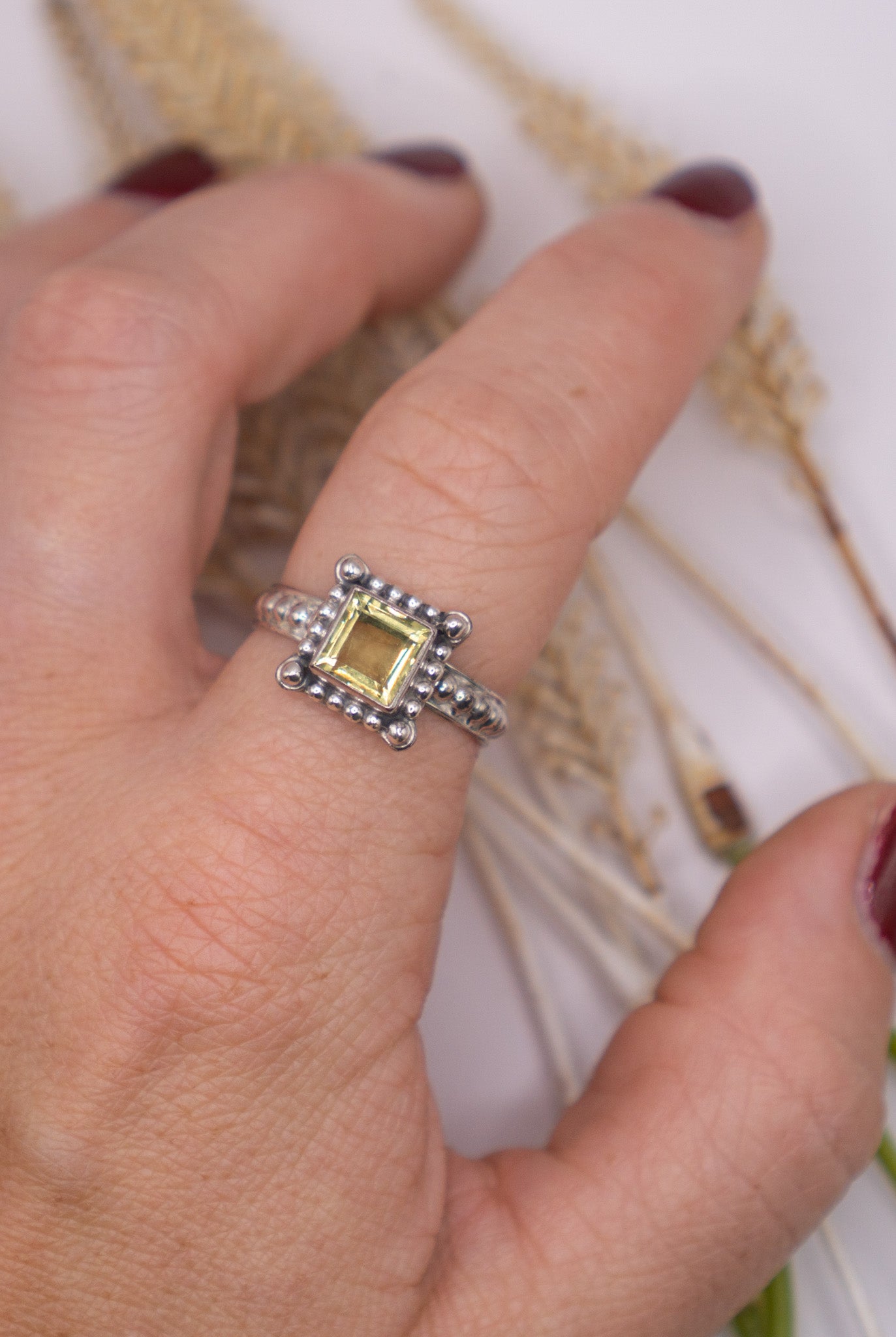 Citrine Square Size 9.5