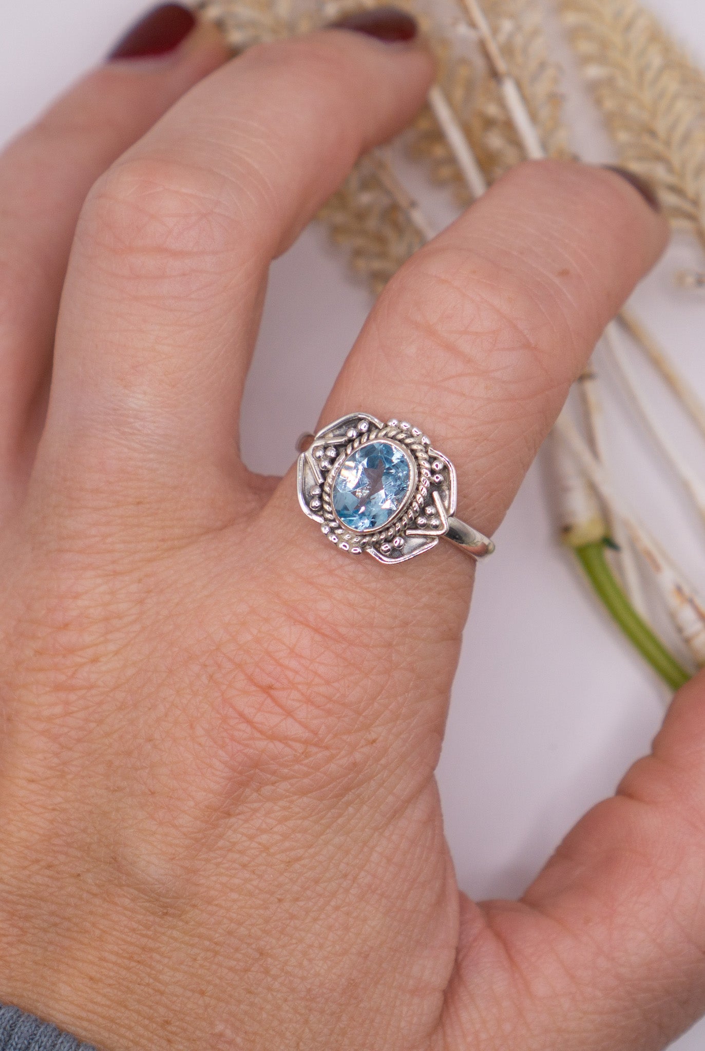 Blue Topaz Oval Size 10.5