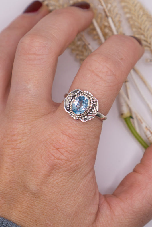 Blue Topaz Oval Size 10.5