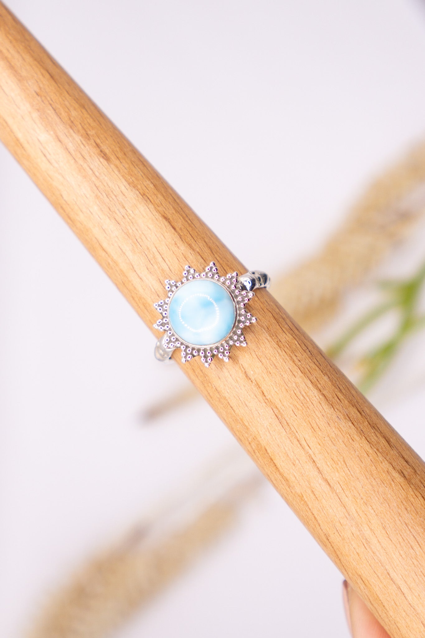 Ocean Inspired Larimar Sunburst - Size 8