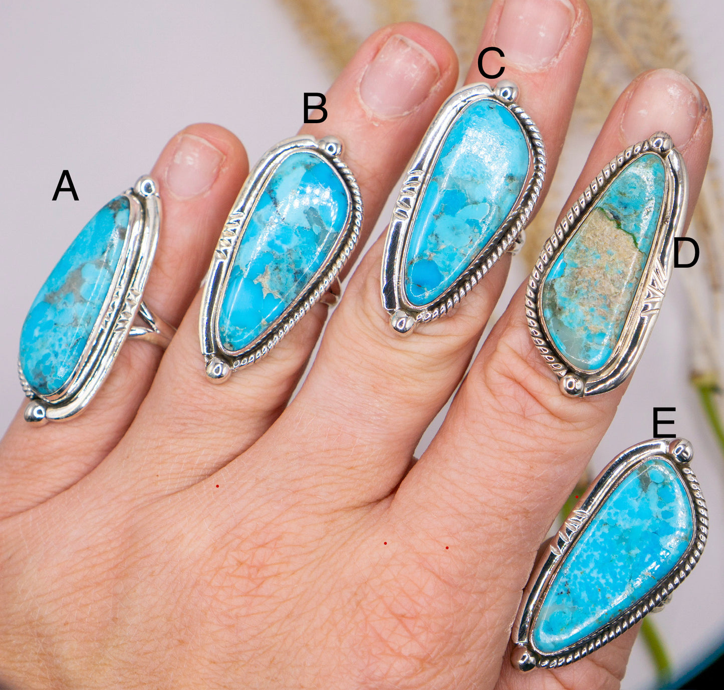 Gorgeous Navajo Inspired Large Turquoise - Size 5.5 - Choose Your Stone