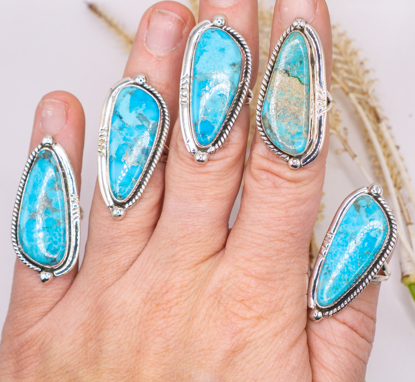 Gorgeous Navajo Inspired Large Turquoise - Size 5.5 - Choose Your Stone