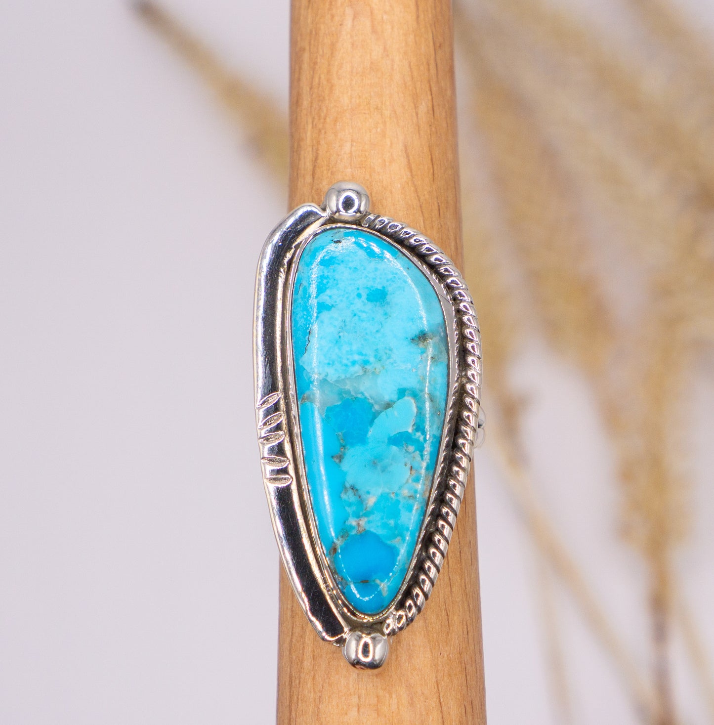 Gorgeous Navajo Inspired Large Turquoise - Size 5.5 - Choose Your Stone