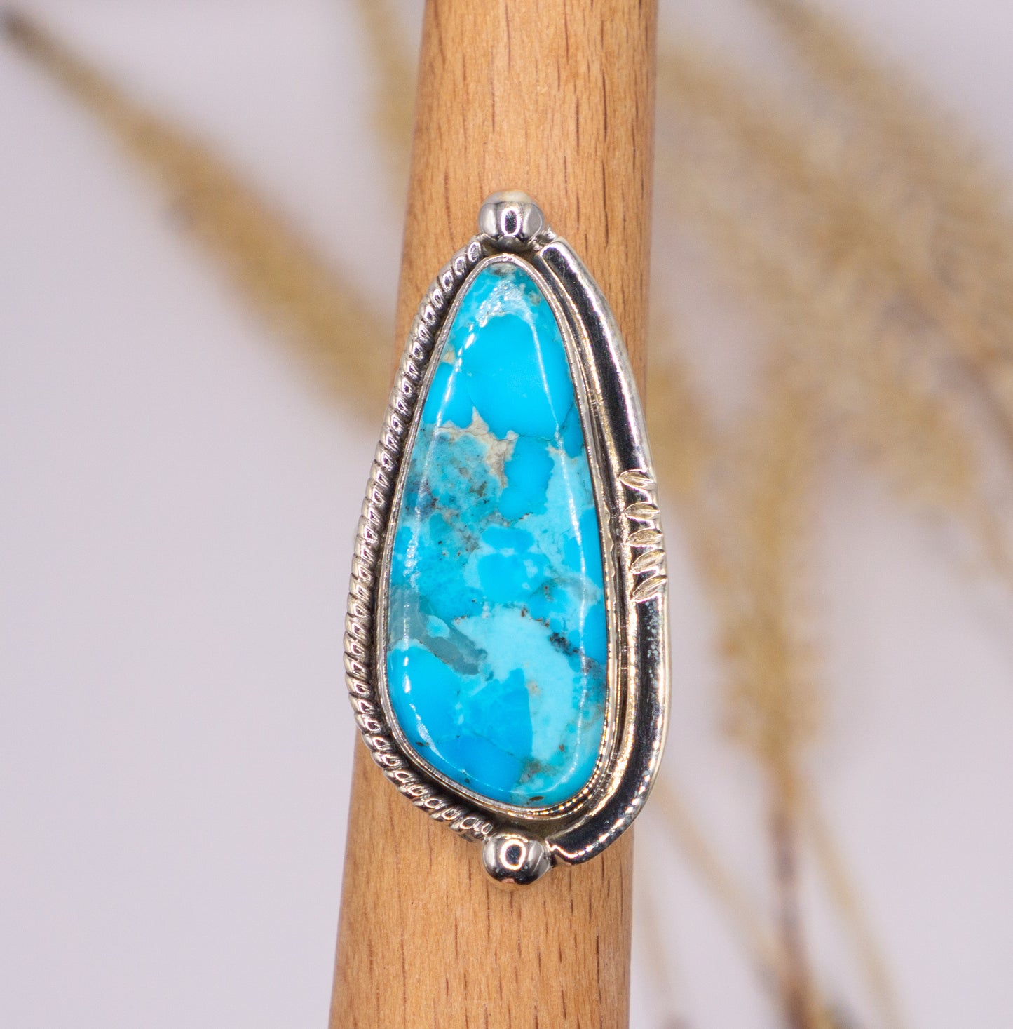 Gorgeous Navajo Inspired Large Turquoise - Size 5.5 - Choose Your Stone