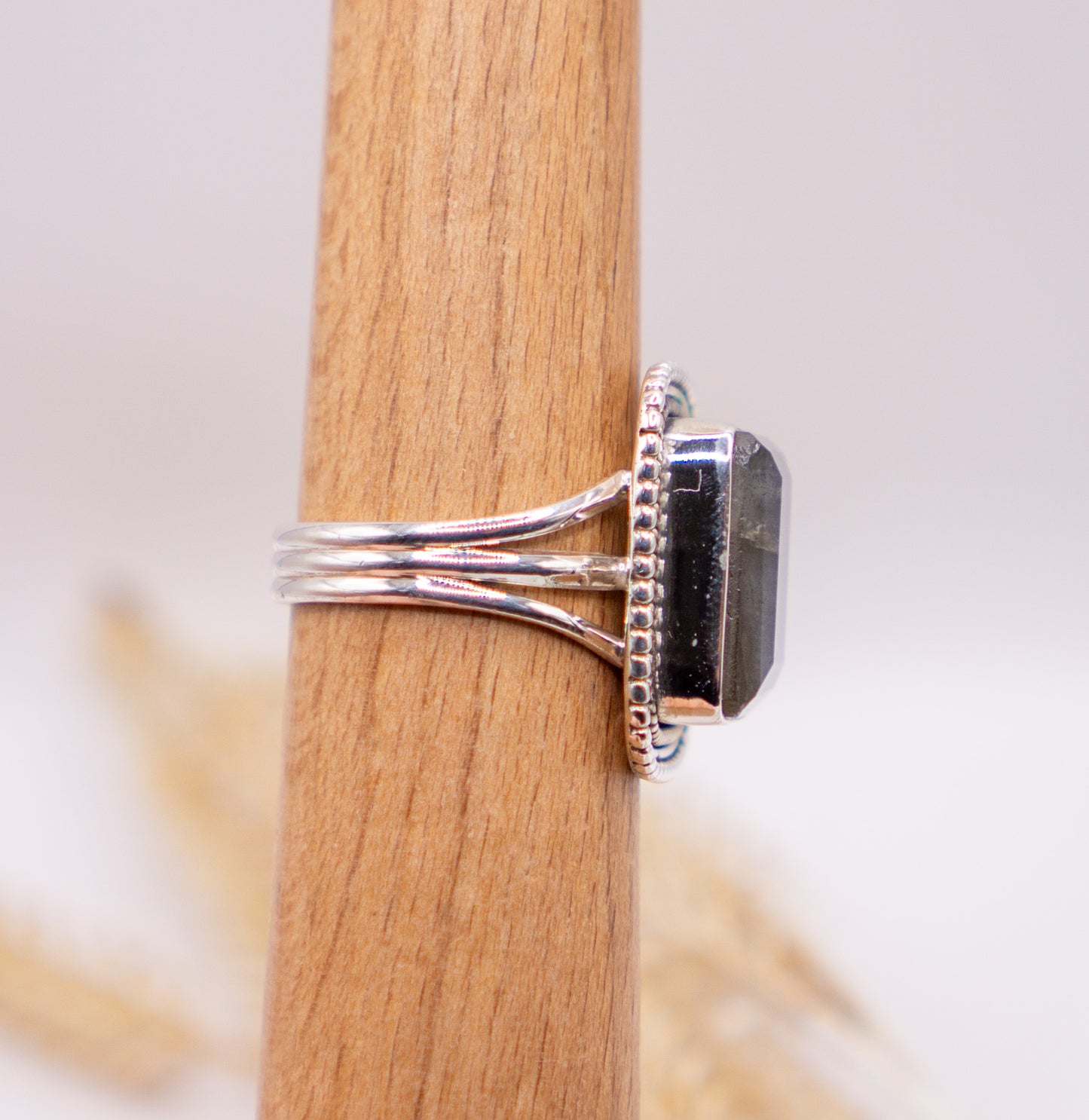 Mesmerizing Bold Square Cut Labradorite - Size 9.5