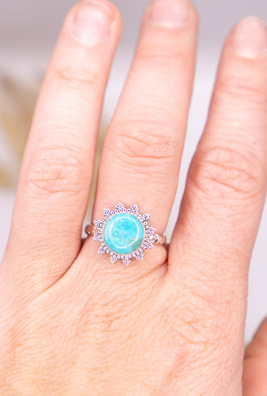 Radiant Sunburst Turquoise - Size 7.5