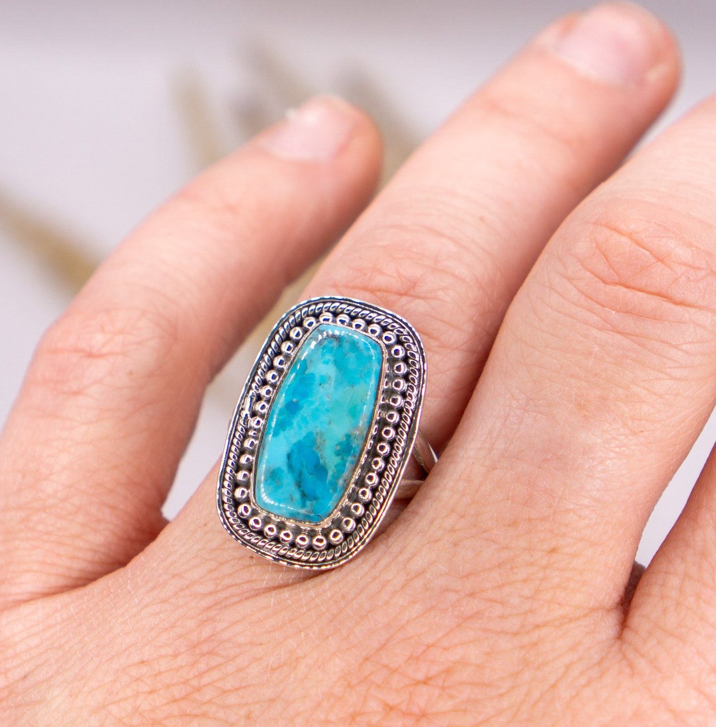 Brilliant Rectangular Turquoise - Size 8