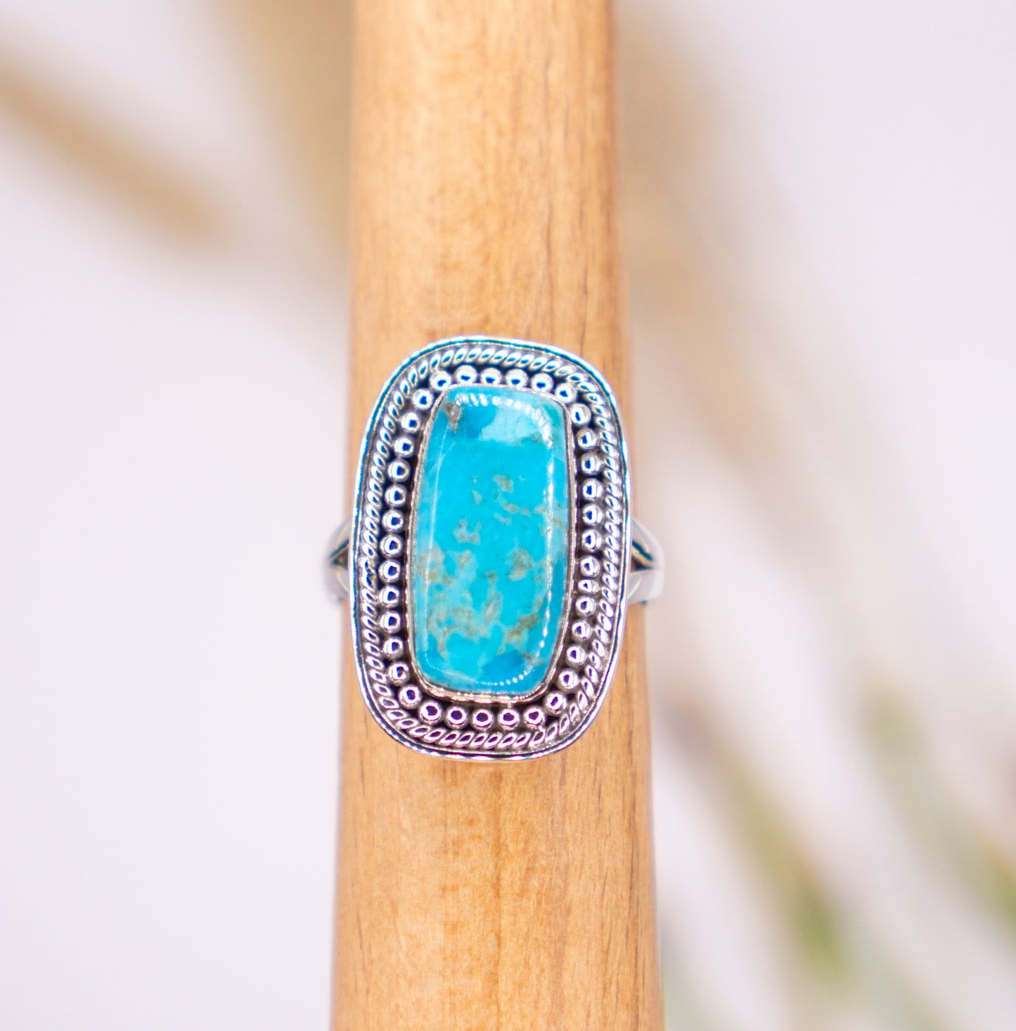 Brilliant Kingman Rectangular Turquoise - Size 8