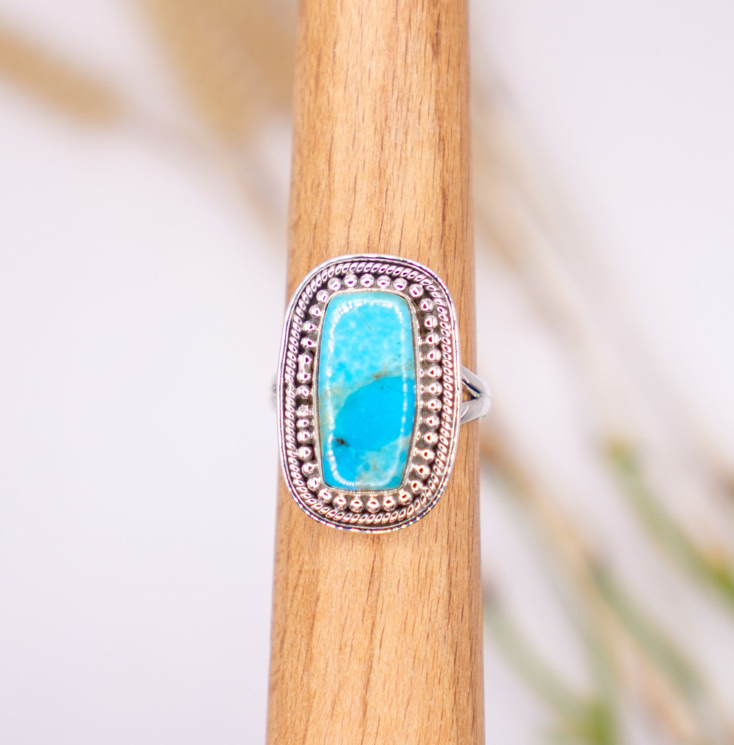 Bold Rectangular Turquoise Size 9