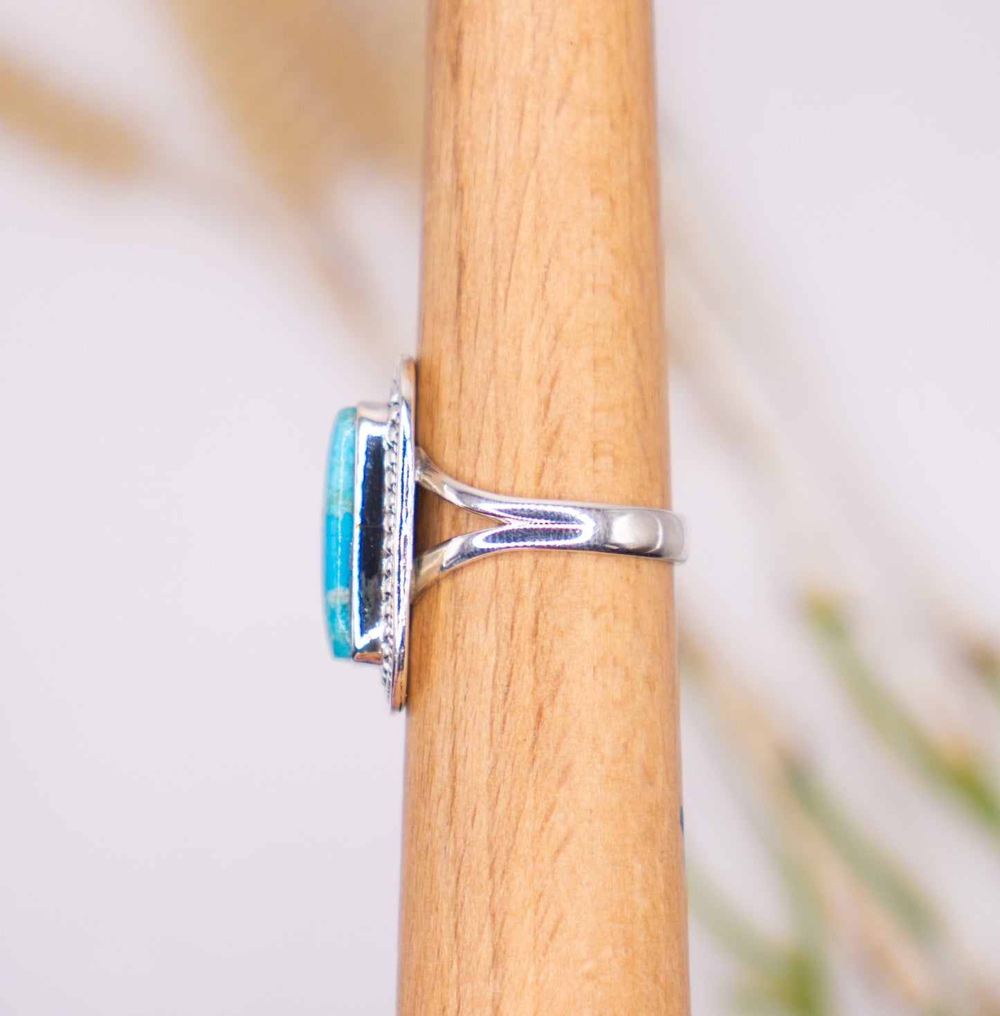 Bold Rectangular Turquoise Size 9