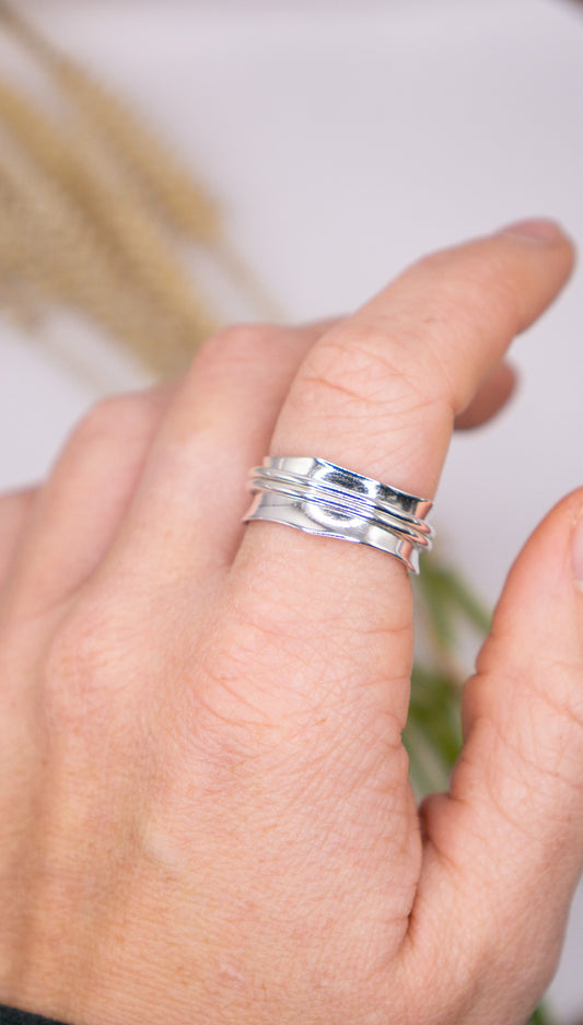 Super Shiny Skinny Spinner Ring