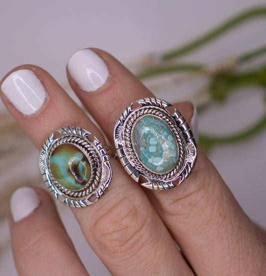 RARE!! Tibetan Turquoise Ring - Size 5 or 10