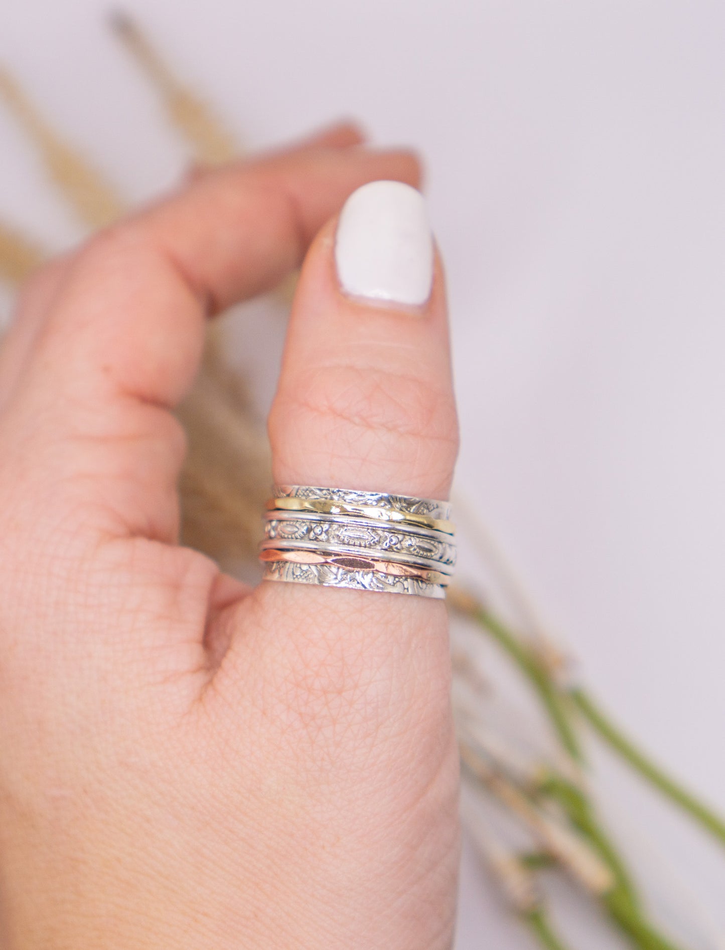 Mixed Metal Spinner Ring