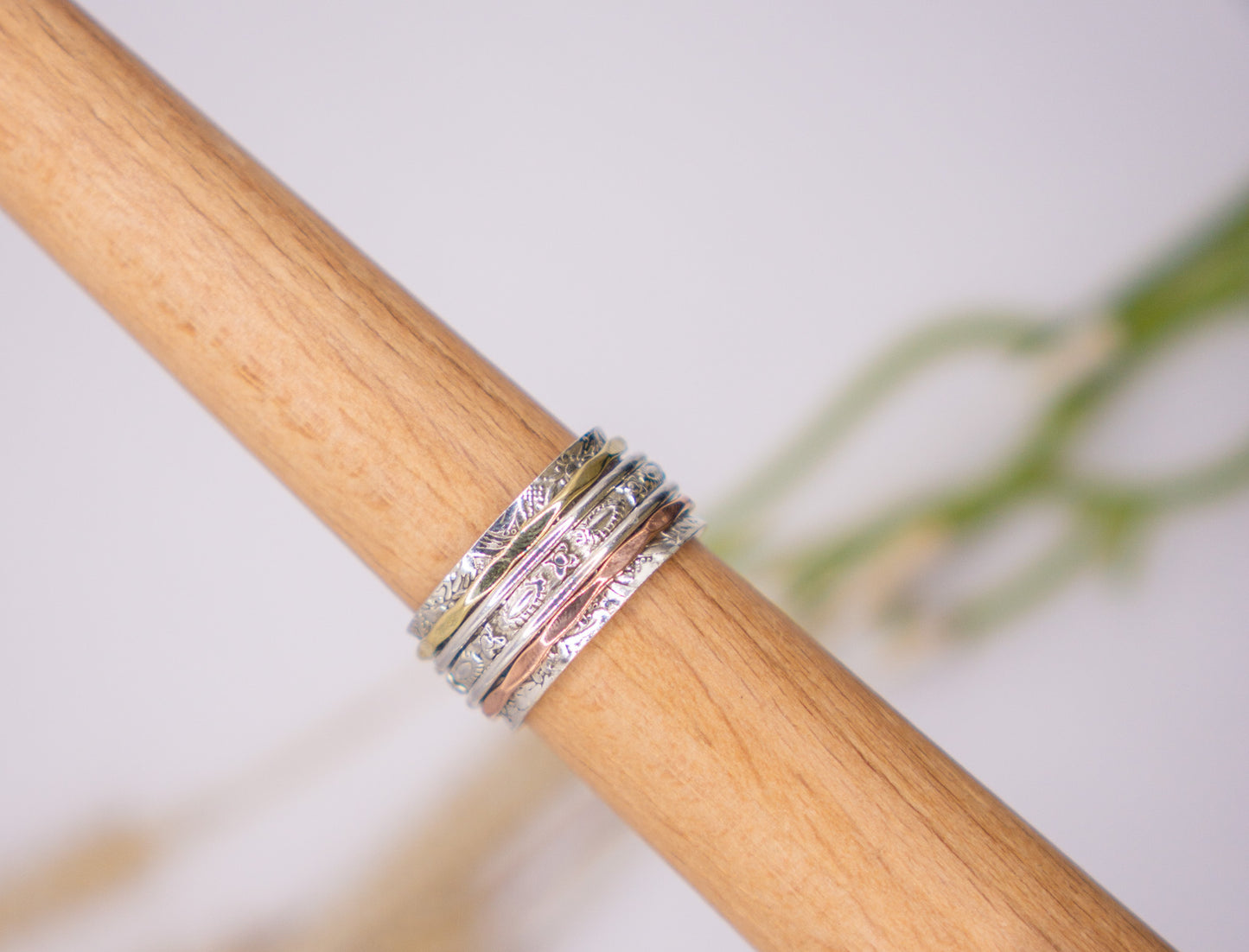 Mixed Metal Spinner Ring